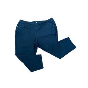LANE BRYANT Women Dark Blue  Stretchy Cropped Jeans size 26